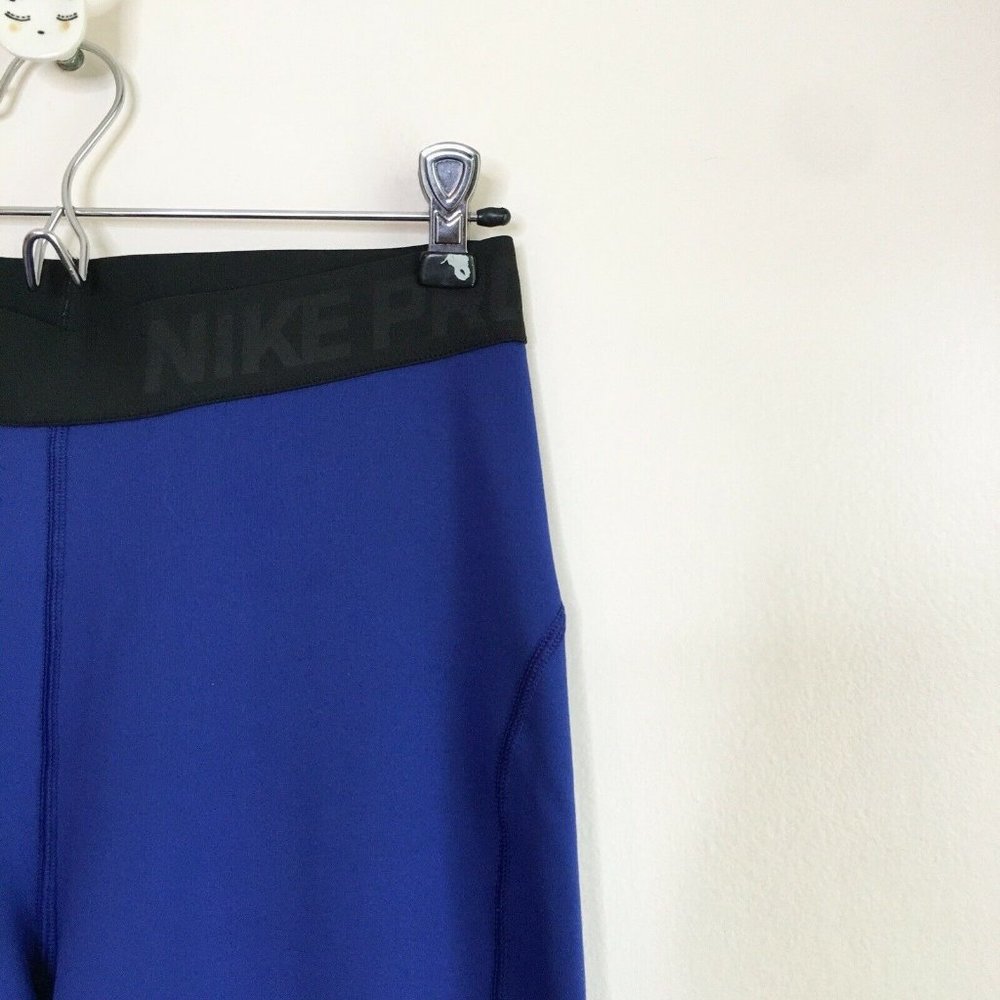 Nike Pro Hyperwarm Leggings Blue Size Medium - Picture 7 of 7